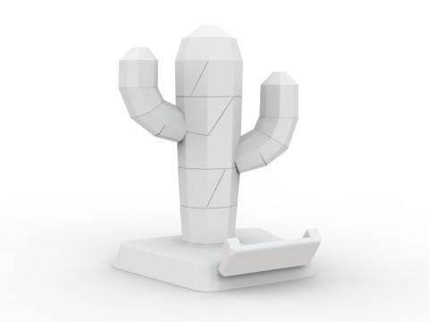 Cactus Phone Holder 3D Printable 3D print model 3D Druckmodell