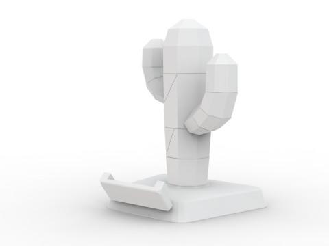 Cactus Phone Holder 3D Printable 3D print model 3D Druckmodell
