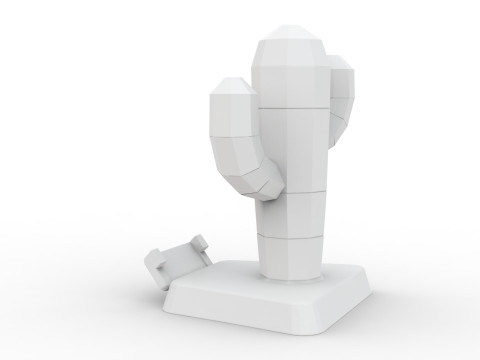 Cactus Phone Holder 3D Printable 3D print model 3D Druckmodell