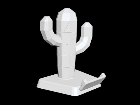 Cactus Phone Holder 3D Printable 3D print model 3D Druckmodell