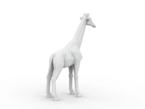 Giraffe Low-Poly 3D Printable 3D print model 3D Print Model
