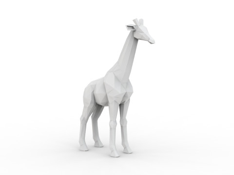Giraffe Low-Poly 3D Printable 3D print model 3D 打印模型