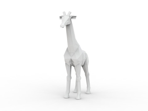 Giraffe Low-Poly 3D Printable 3D print model 3D 打印模型