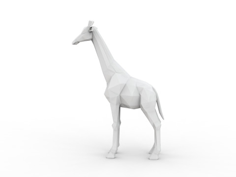 Giraffe Low-Poly 3D Printable 3D print model 3D 打印模型