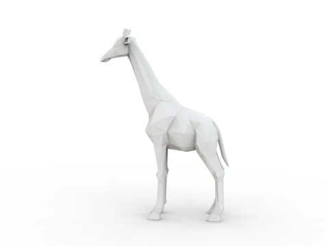Giraffe Low-Poly 3D Printable 3D print model 3D Print Model