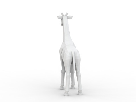 Giraffe Low-Poly 3D Printable 3D print model 3D 打印模型