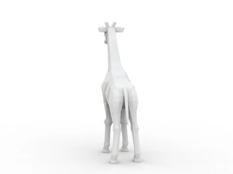 Giraffe Low-Poly 3D Printable 3D print model 3D Print Model