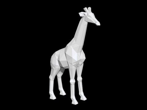 Giraffe Low-Poly 3D Printable 3D print model 3D 打印模型