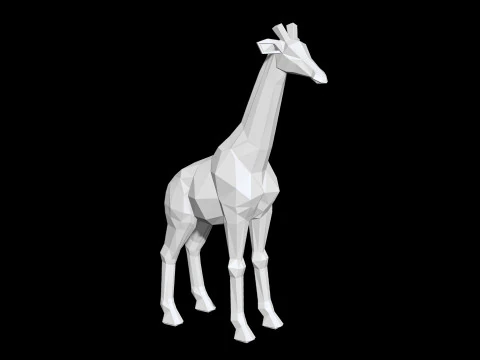 Giraffe Low-Poly 3D Printable 3D print model 3D Print Model