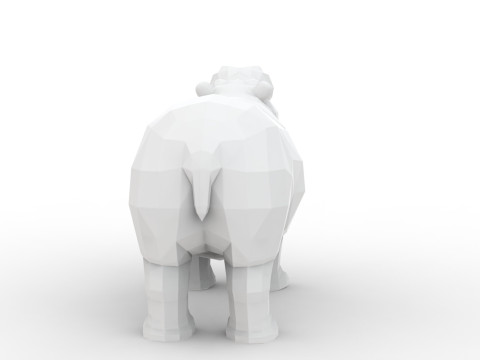Hippo Low-Poly 3D Printable 3D print model 3D 打印模型