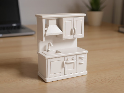 Kitchen Set 3D Printable 3D print model 3D Baskı Modeli