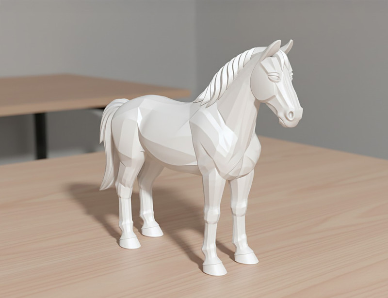 Horse Low-Poly 3D Printable 3D print model 3D Print Model .c4d .max .obj .3ds .fbx .stl .blend 