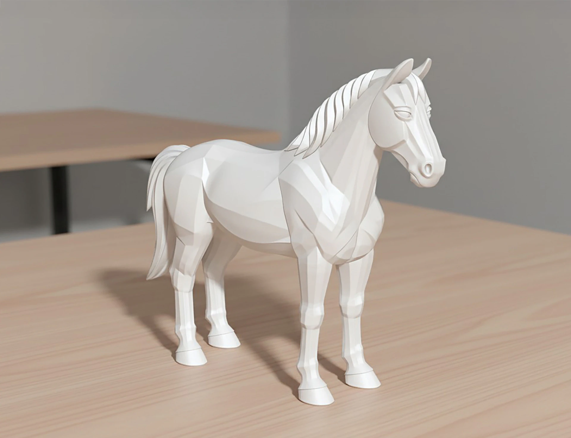 Horse Low-Poly 3D Printable 3D print model 3D Print Model .c4d .max .obj .3ds .fbx .stl .blend