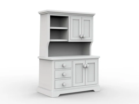 Hutch Cabinet 3D Printable 3D print model 3D Print Model