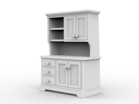 Hutch Cabinet 3D Printable 3D print model 3D 打印模型