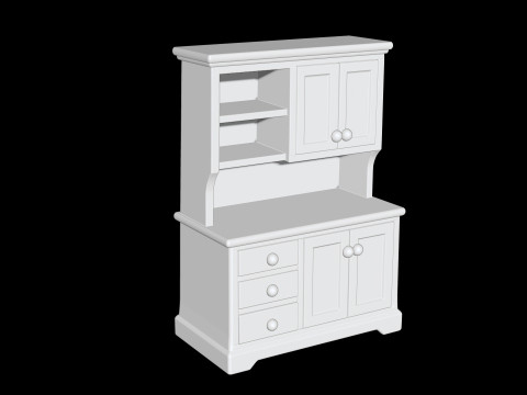 Hutch Cabinet 3D Printable 3D print model 3D 打印模型