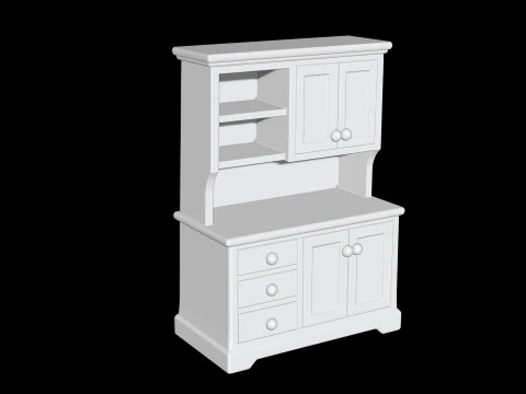 Hutch Cabinet 3D Printable 3D print model 3D Print Model