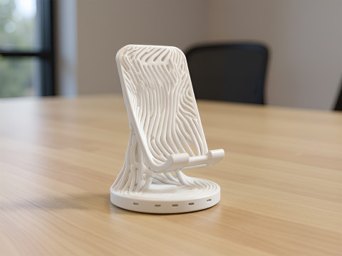 Organic Phone Stand 3D Printable 3D print model 3D Baskı Modeli