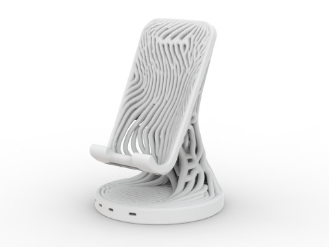Organic Phone Stand 3D Printable 3D print model 3D Druckmodell