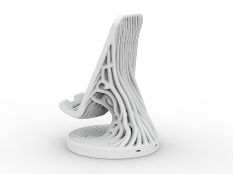 Organic Phone Stand 3D Printable 3D print model 3D Druckmodell