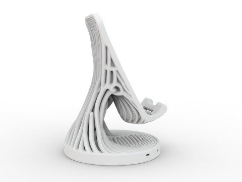 Organic Phone Stand 3D Printable 3D print model 3D Druckmodell