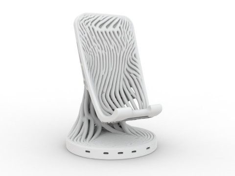 Organic Phone Stand 3D Printable 3D print model 3D Druckmodell