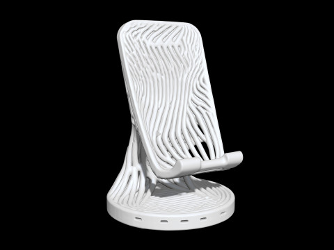 Organic Phone Stand 3D Printable 3D print model 3D Druckmodell