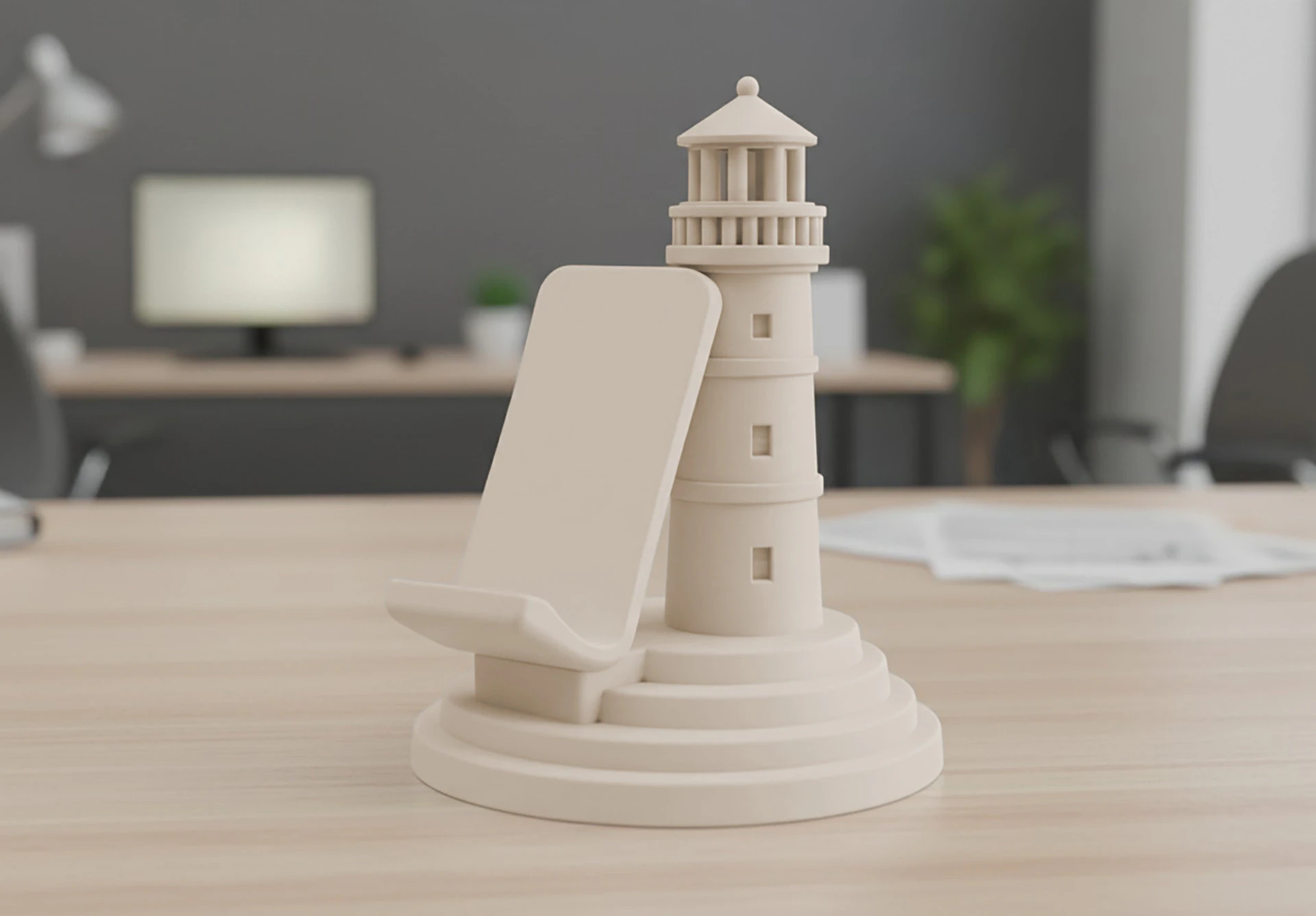 Lighthouse Phone Stand 3D Printable 3D print model 3D Print Model .c4d .max .obj .3ds .fbx .stl .blend 