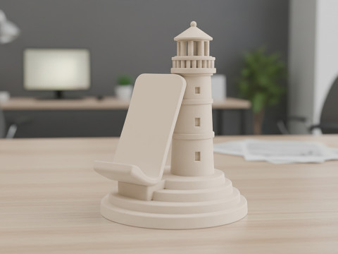 Lighthouse Phone Stand 3D Printable 3D print model Model do druku 3D