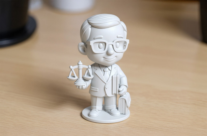 Lawyer Cartoon Character 3D Printable 3D print model 3D 프린트 모델 .c4d .max .obj .3ds .fbx .stl .blend 