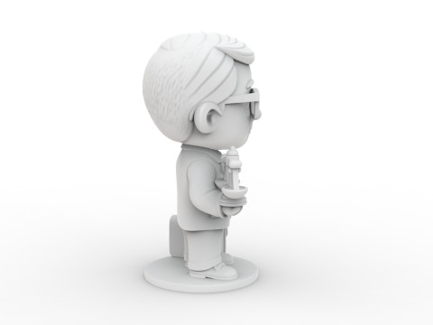 Lawyer Cartoon Character 3D Printable 3D print model 3D 프린트 모델