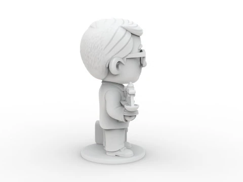 Lawyer Cartoon Character 3D Printable 3D print model 3D Print Model