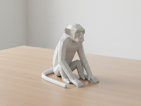 Low Poly Monkey 3D Printable 3D print model Model do druku 3D