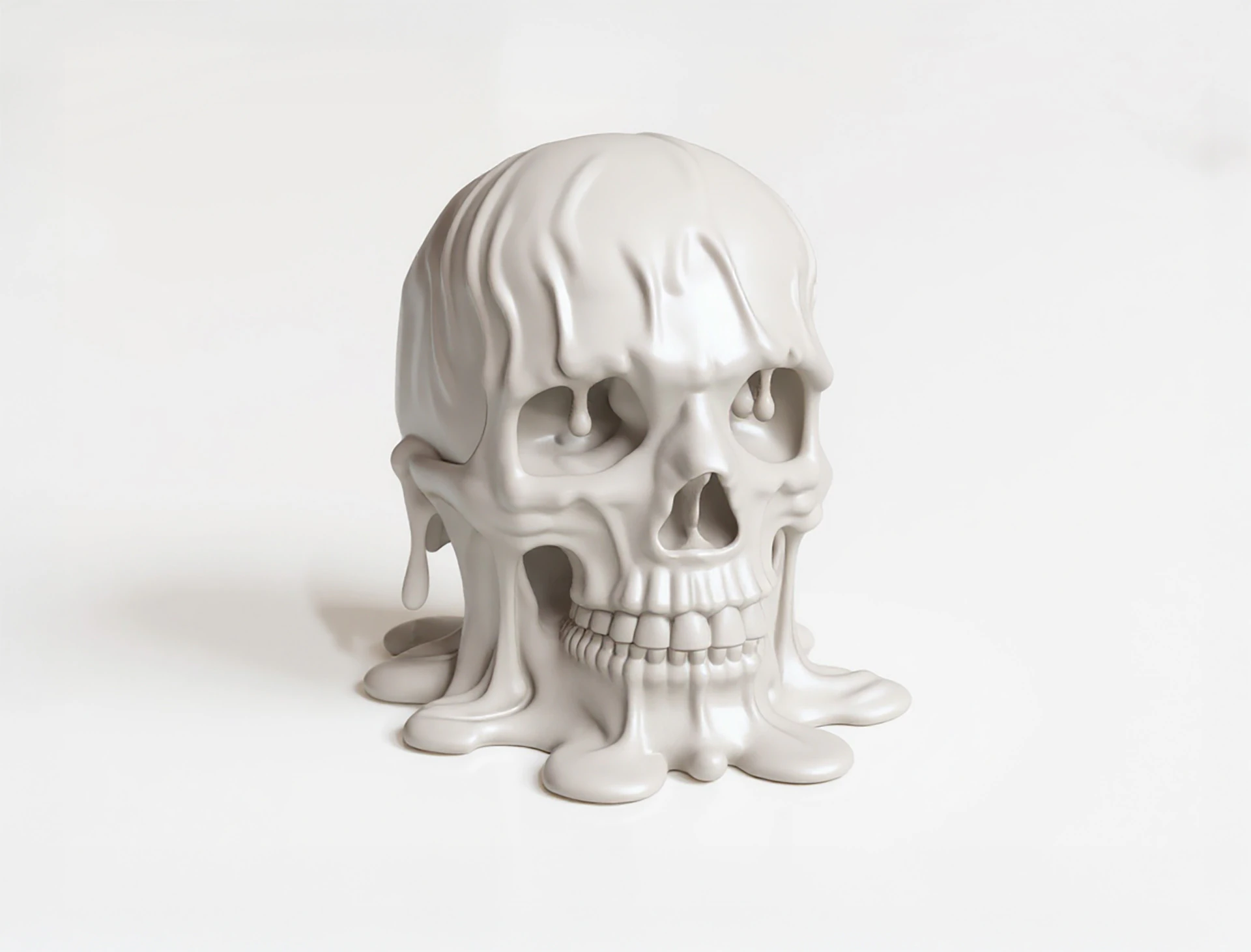 Melting Skull 3D Printable 3D print model 3D Print Model .c4d .max .obj .3ds .fbx .stl .blend 