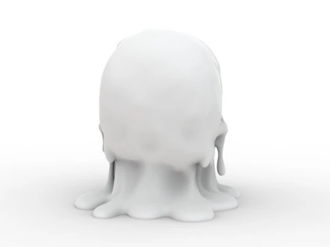 Melting Skull 3D Printable 3D print model 3D Print Model