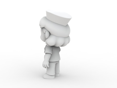 Cartoon Nurse 3D Printable 3D print model 3D Druckmodell