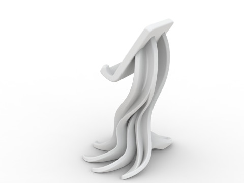 Phone Holder Abstract 3D Printable 3D print model 3Dプリントモデル