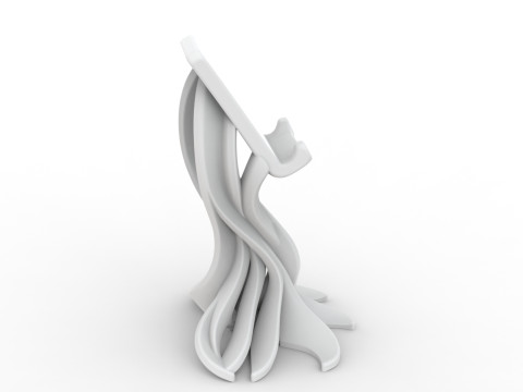 Phone Holder Abstract 3D Printable 3D print model 3Dプリントモデル
