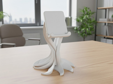 Phone Holder Abstract 3D Printable 3D print model 3D प्रिंट मॉडल