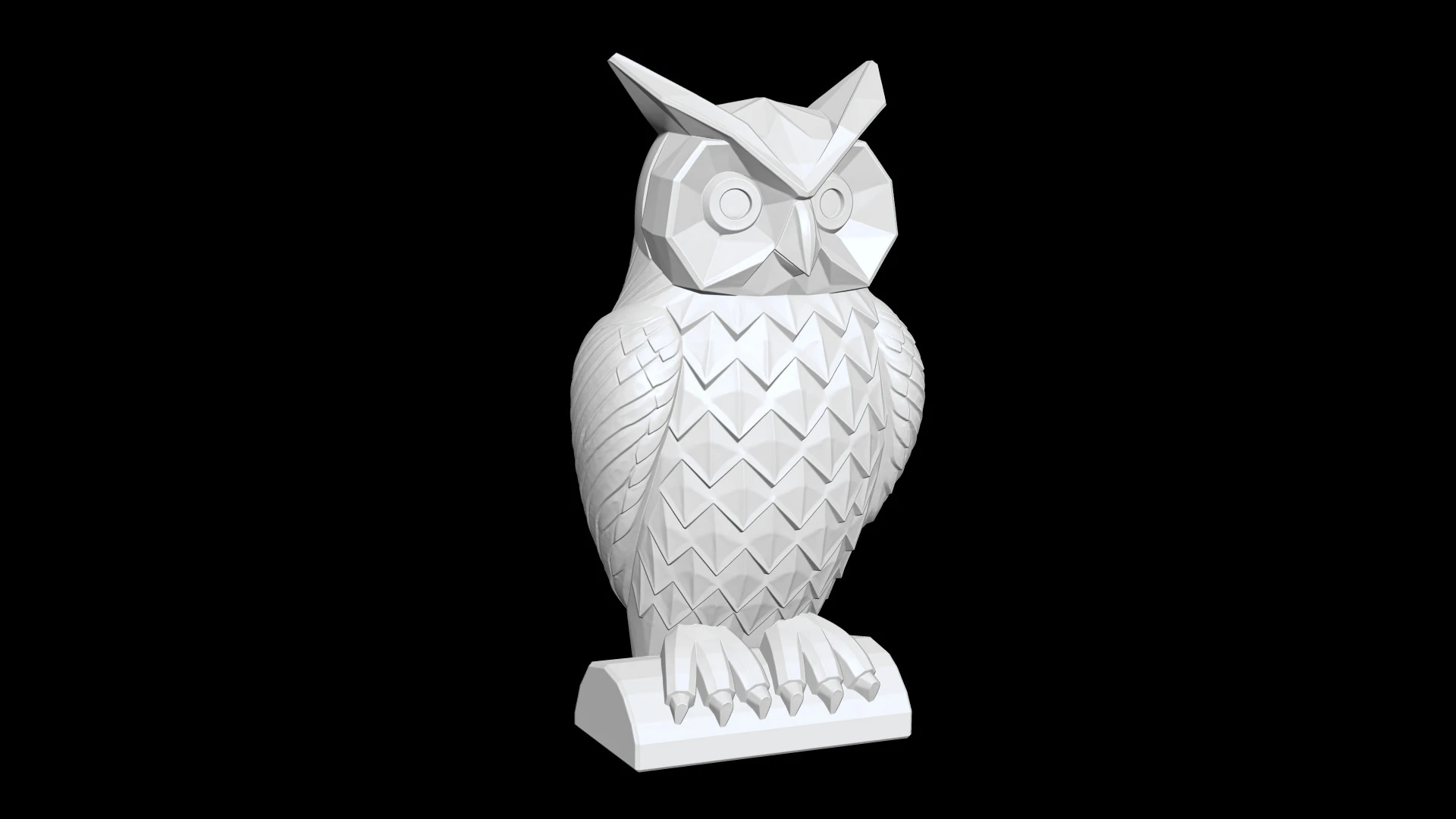 Owl Low-Poly 3D Printable 3D print model 3D Print Model .c4d .max .obj .3ds .fbx .stl .blend