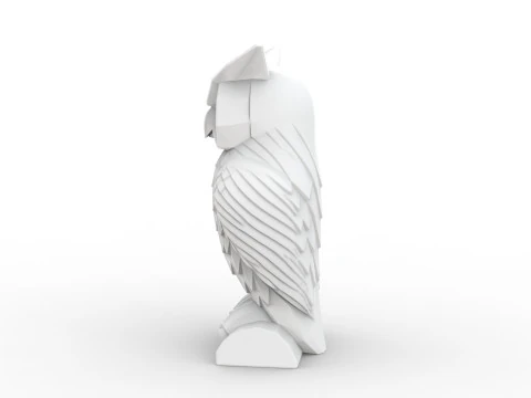 Owl Low-Poly 3D Printable 3D print model 3D Print Model