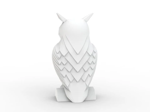 Owl Low-Poly 3D Printable 3D print model 3D Print Model