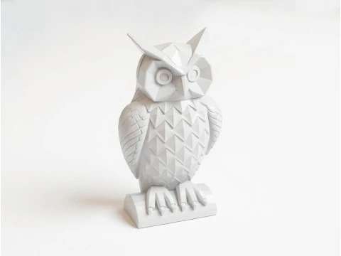 Owl Low-Poly 3D Printable 3D print model 3D Print Model