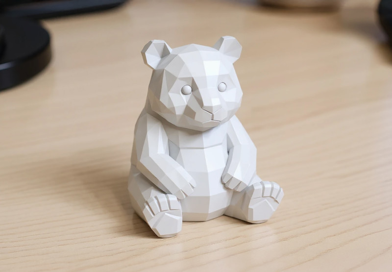 Panda Low-Poly 3D Printable 3D print model 3D 打印模型 .c4d .max .obj .3ds .fbx .stl .blend