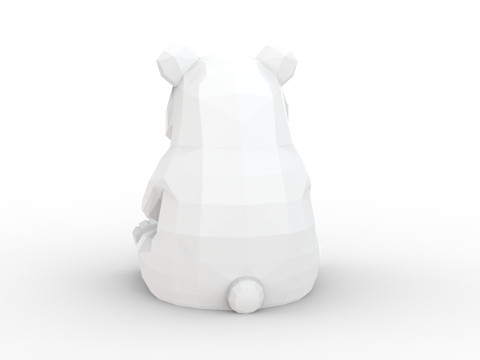 Panda Low-Poly 3D Printable 3D print model 3D Принт Модель