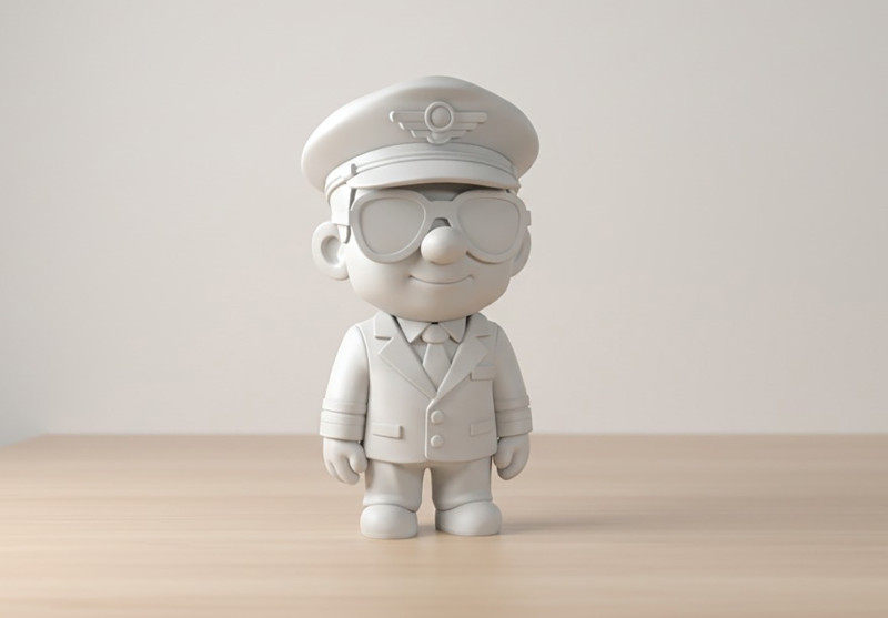 Pilot Character 3D Printable 3D print model 3Dプリントモデル .c4d .max .obj .3ds .fbx .stl .blend 