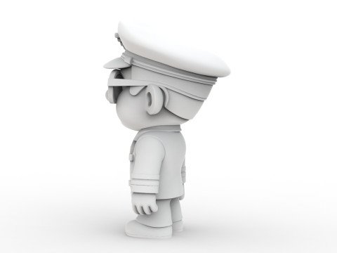 Pilot Character 3D Printable 3D print model 3Dプリントモデル