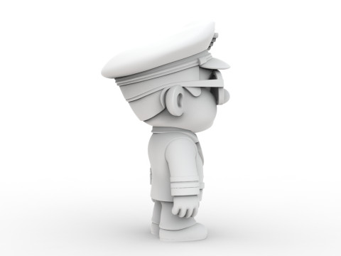 Pilot Character 3D Printable 3D print model 3Dプリントモデル