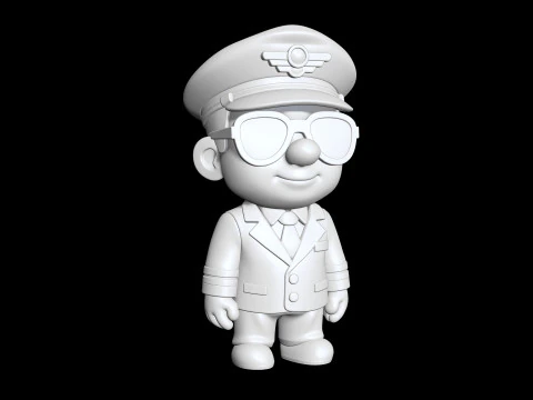 Pilot Character 3D Printable 3D print model 3D Print Model