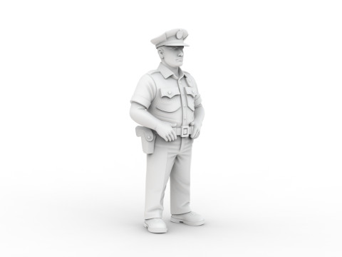Policeman 3D Printable 3D print model 3D Print Model